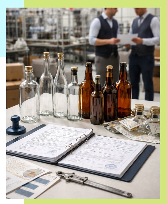 Сертификация стеклянных бутылок в Северодвинске от 25303 р. | Алешин-Свр
