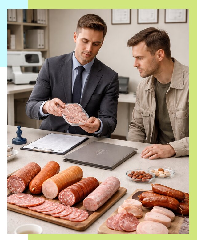 Сертификация колбасных изделий в Северодвинске от 7591 р. | Алешин-Свр